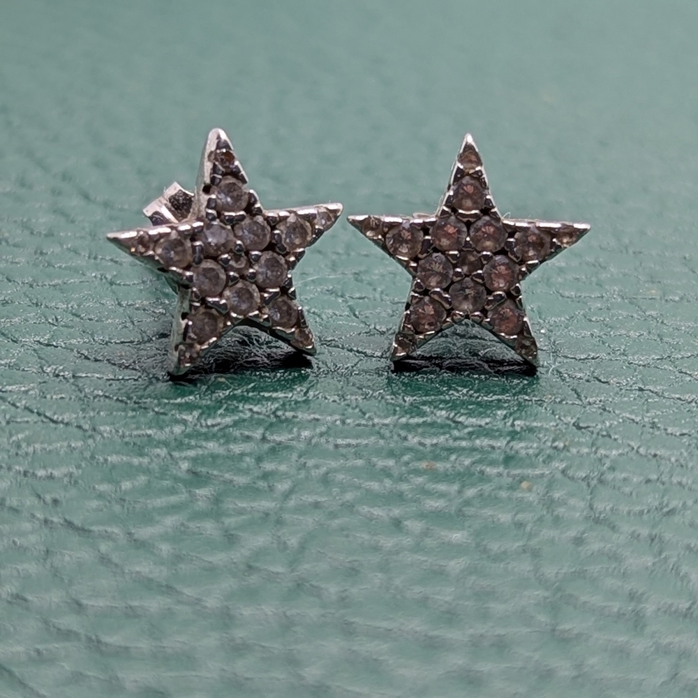 Silver Star Stud Earrings